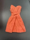 Vintage 1960s Barbie CAMPUS BELLE coral DRESS orange doll clothes
