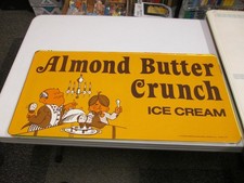 Baskin Robbins ice cream 1975 store poster sign ALMOND BUTTER CRUNCH boy butler