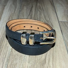 Martin Dingman Belt Men’s 40 Black Top Grain Leather USA 45111 Brass Buckle