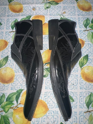 Zapatos de vestir Ed Hardy West Wing para hombre punta cuadrada talla 10 negros - Imagen 3 de 22