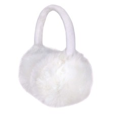 Girls Winter Warm Adjustable Knitted Faux Fur Plush Earmuffs Ear Warmers