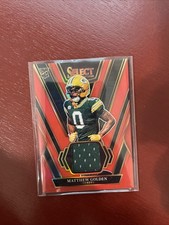 2025 Panini Select - Rookie Swatches Matthew Golden #RSW-MGN Red Prizm (MEM, RC)