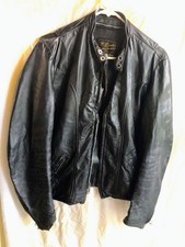 Vintage 60s BROOKS Detroit Gold Label Leather Cafe Racer Jacket Talon Zip