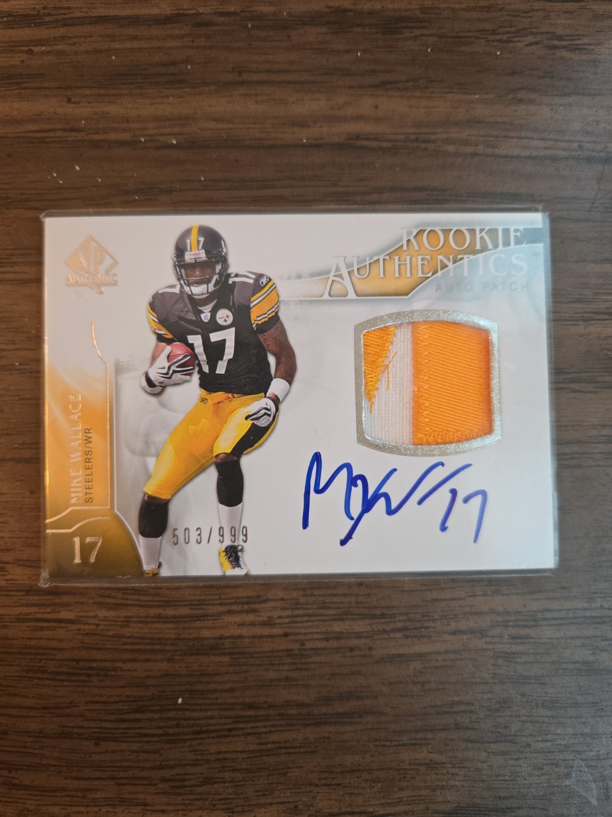 2009 MIKE WALLACE (RC) SP AUTHENTIC AUTOGRAPH EVENT USED 503/999 RK AUTHENTICS 