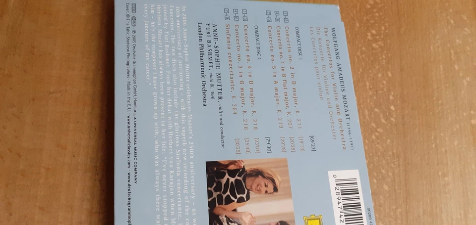 Anne-Sophie Mutter - Die Violinkonzerte / Sinfonia Concertante (Limited Edition) - Bild 2 von 2