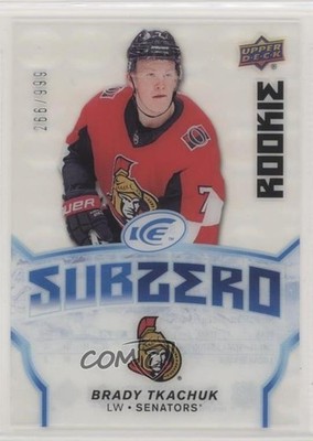 2018-19 Upper Deck Ice Sub Zero Rookie 266/999 Brady Tkachuk #SZ-49 1q2