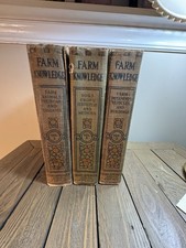Antique Book Set 'Farm Knowledge'-1919-Sears Roebuck- Vols 1-3 of 4-Very Scarce