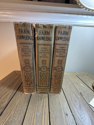 #ad #ad Antique Book Set #x27;Farm Knowledge#x27; 1919 Sears Roebuck Vols 1 3 of 4 Very Scarce $325.00