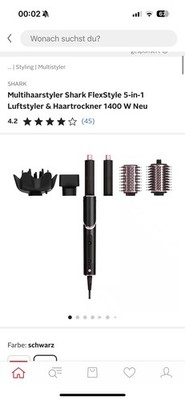 Shark FlexStyle 1400W Haarstyler und Haartrockner (HD440SLEU)