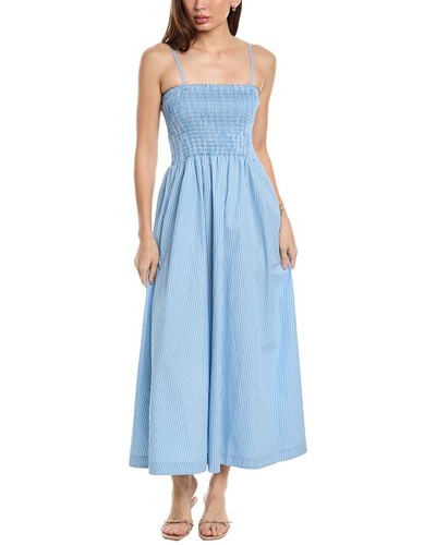 Atm Anthony Thomas Melillo Smocked Maxi Dress Women's Blue Xl