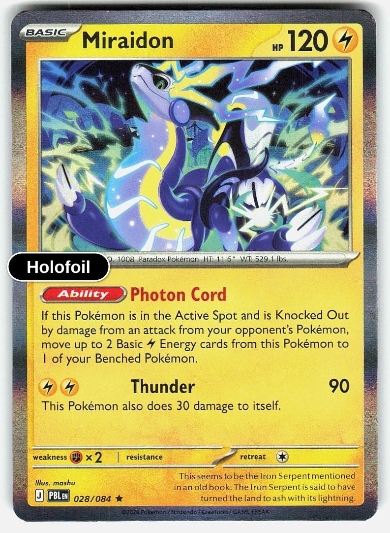 Miraidon Holofoil [PBL - 028/084] - Near Mint | eBay