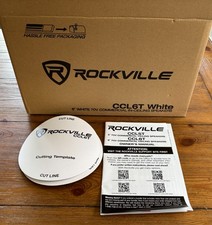 Rockville CCL6T White 70V 6" Commercial Ceiling Speakers - New In Box Lot of 3