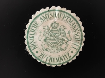 Seal stamp ROYAL OFFICIAL GOVERNANCE at Chemnitz 4681