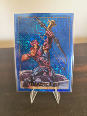 2024 Marvel Masterpieces 92 Hawkeye #34 Blue Traxx 