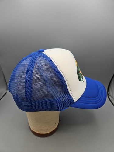 Bass Pro Shops Hat Mens Blue White Fishing Foam Mesh Trucker Snapback Cap - Picture 2 of 9