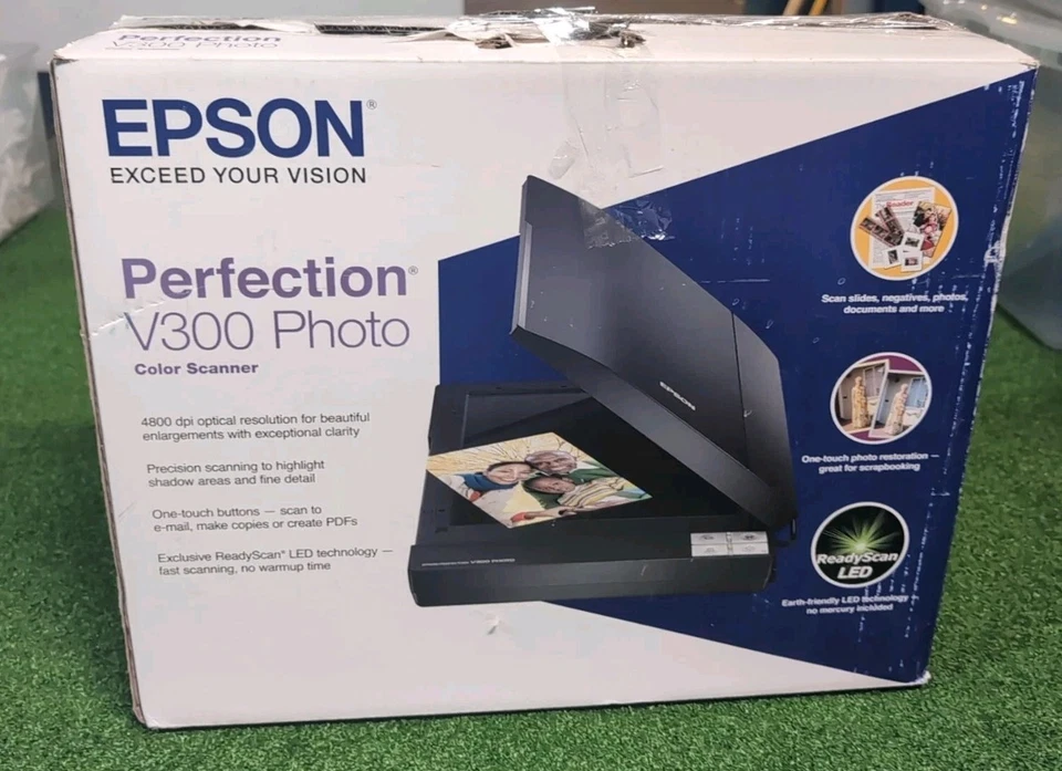 EPSON V300 Perfection Photo Flatbed Color Scanner Document Scanner New Open Box - Image 3 of 3