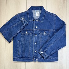 VTG Pendleton Originals Denim Jacket Wool Back Panel Stars Stripe Western M USA