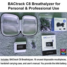 C8 Breathalyzer  Professional-Grade Accuracy  Optional Wireless Smartphone ...