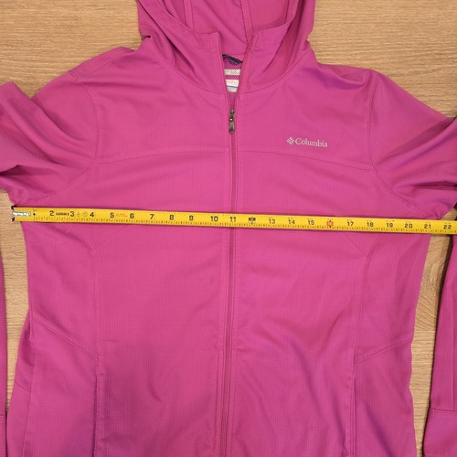 Columbia Sun Shirt Womens Large Hoodie Full Zip Pink Meadow Gate Omni-Shade-Wick - Picture 7 of 18