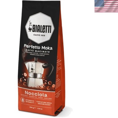 8.8 Oz Perfetto Moka Hazelnut Aroma Coffee - Perfectly Roasted Ground Blend