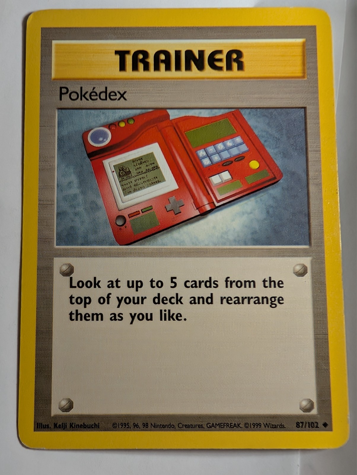 Pokedex 87/102 - Trainer - Base Set - Pokemon TCG CCG Card