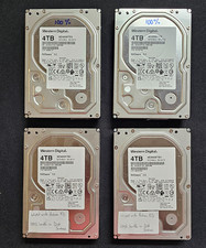 Lot of 4 Western Digital 4TB WD4003FFBX 2.5" Hard Drives NASWare 3.0