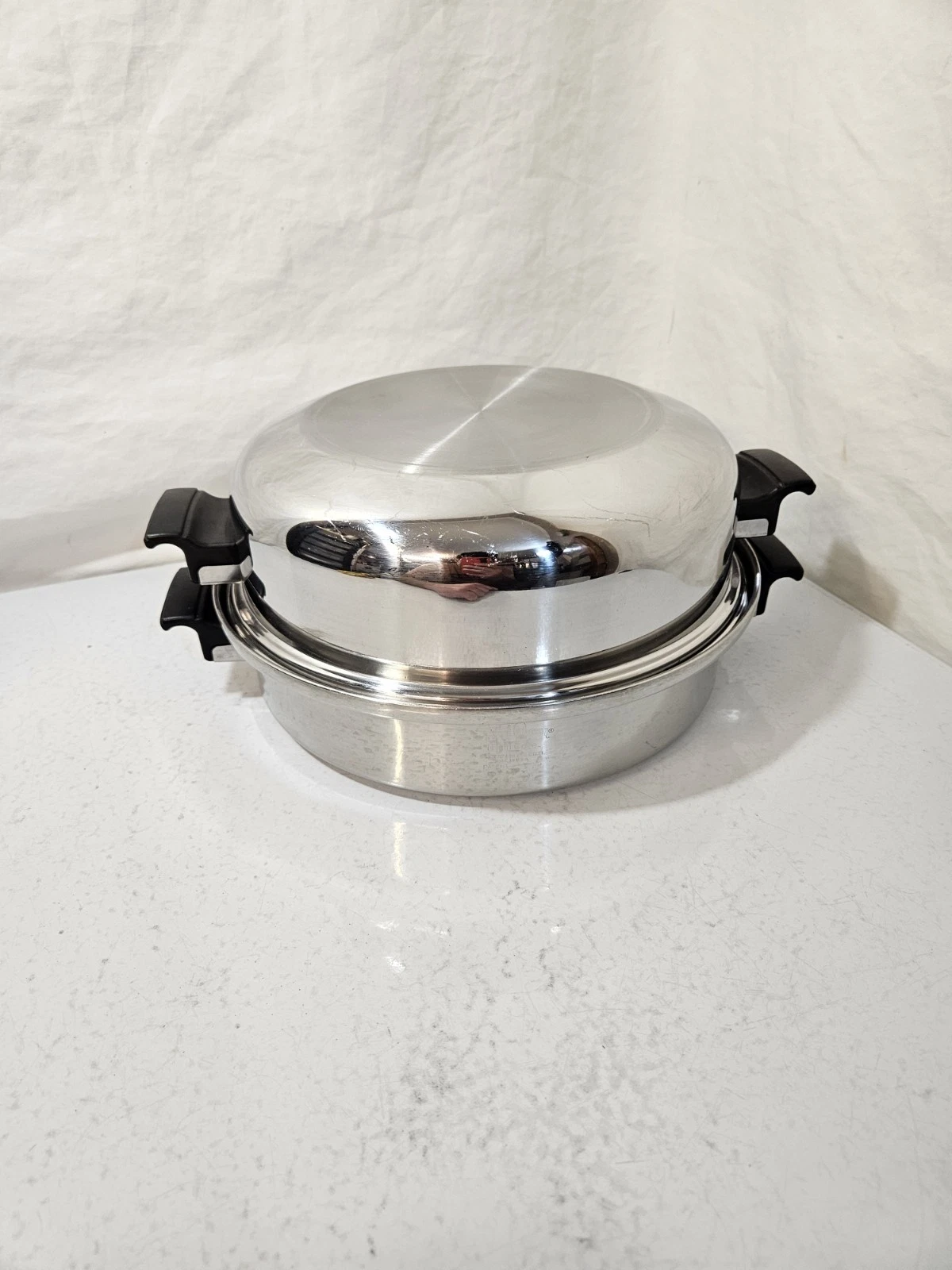 ROYAL QUEEN 5 PLY MULTI CORE STAINLESS 11" SKILLET HIGH DOME LID DUTCH OVEN