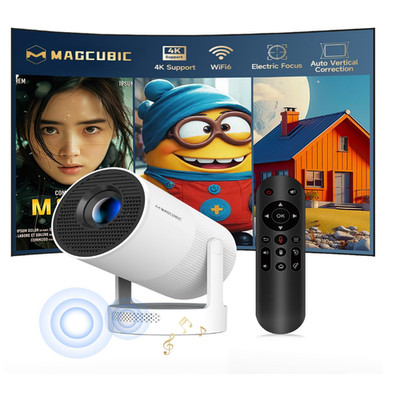 Smart Projektor WiFi 6 4K Mini Beamer 5W Lautsprecher 26