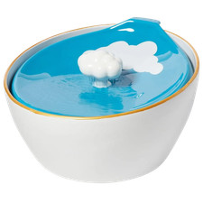 Frisco Ceramic Clouds Dog & Cat Fountain (Whi...