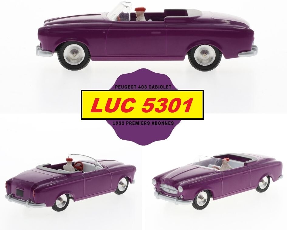Peugeot 403 Cabriolet 1/43 miniature rare prune résolvant le manque de modèles exclusifs