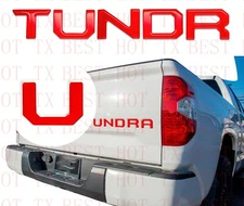 3D Raised Tailgate Insert Letters for Toyota Tundra 2014-2021,Red Reflective