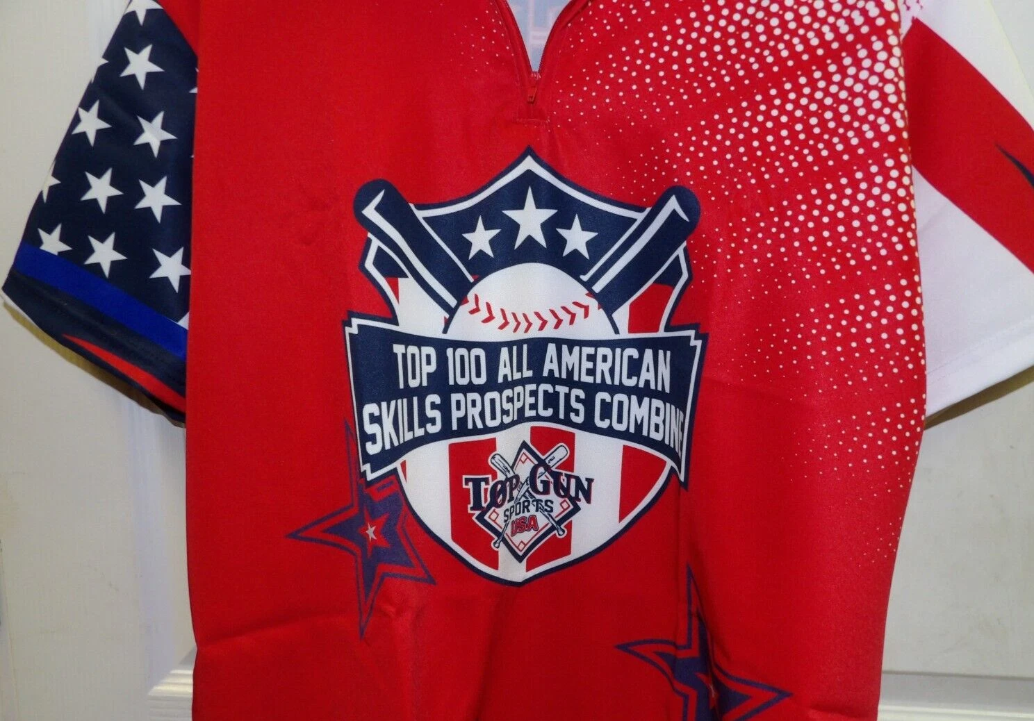 NUOVO Maglione Uomo Top Gun Combine Coaches Camicia Maglia 1 4 Zip L XL Rosso S S