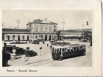(U65) Postcard Pescara Piazzale della Stazione Viaggiata