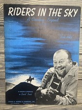 Vintage Sheet Music Riders In The Sky 1949 Stan Jones A￼