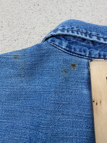 VINTAGE Levi's Western Denim Button Up Hemd Erwachsene mittelblau Long Tail Outdoor - Bild 6 von 10