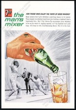 1964 7UP 7-Up soda fencing match fencers art vintage print ad