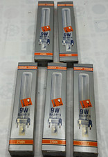 Osram 9W Dulux S F9TT/27K Base CFL Light Bulbs LOT OF 5  