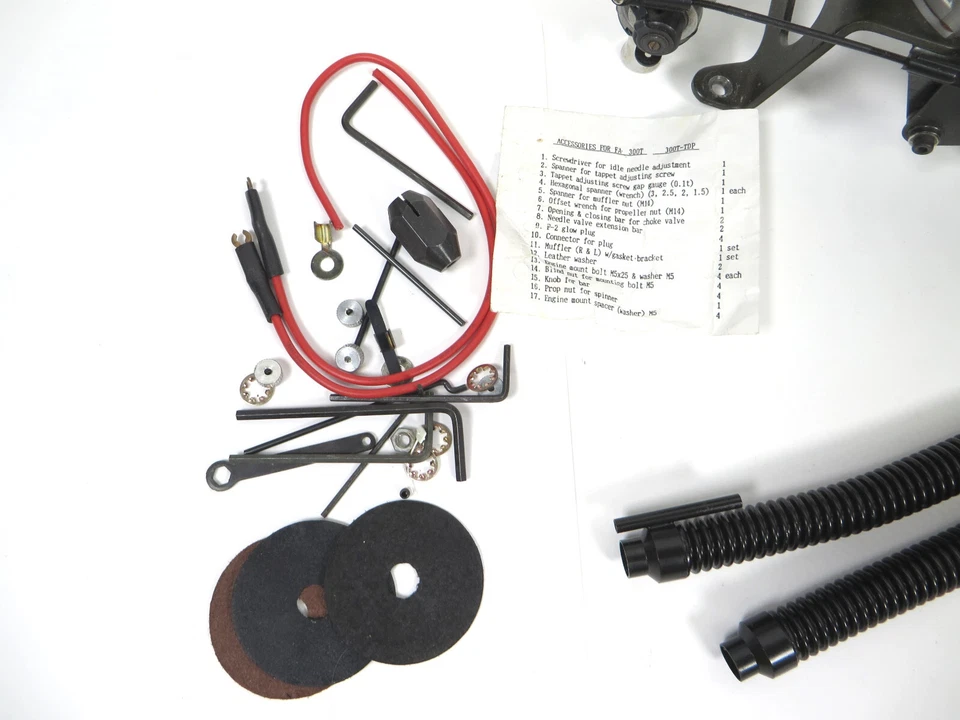 SAITO FA300T 4 Stroke RC Airplane  Aircraft Engine w/Exhaust Pipes & Extra Parts - Image 2 of 4