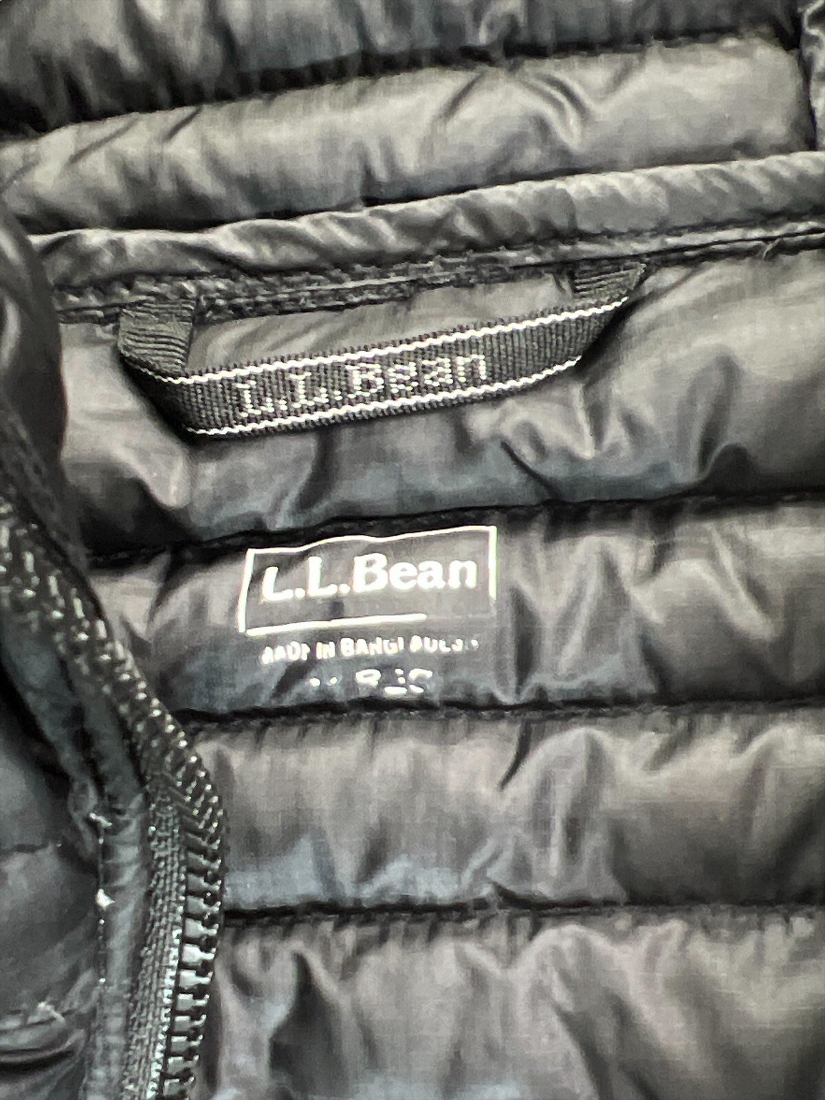 LL BEAN Black 850 Down Ultralight Hooded Puffer Jacket Hooded Mens Sz XXL *flaw*