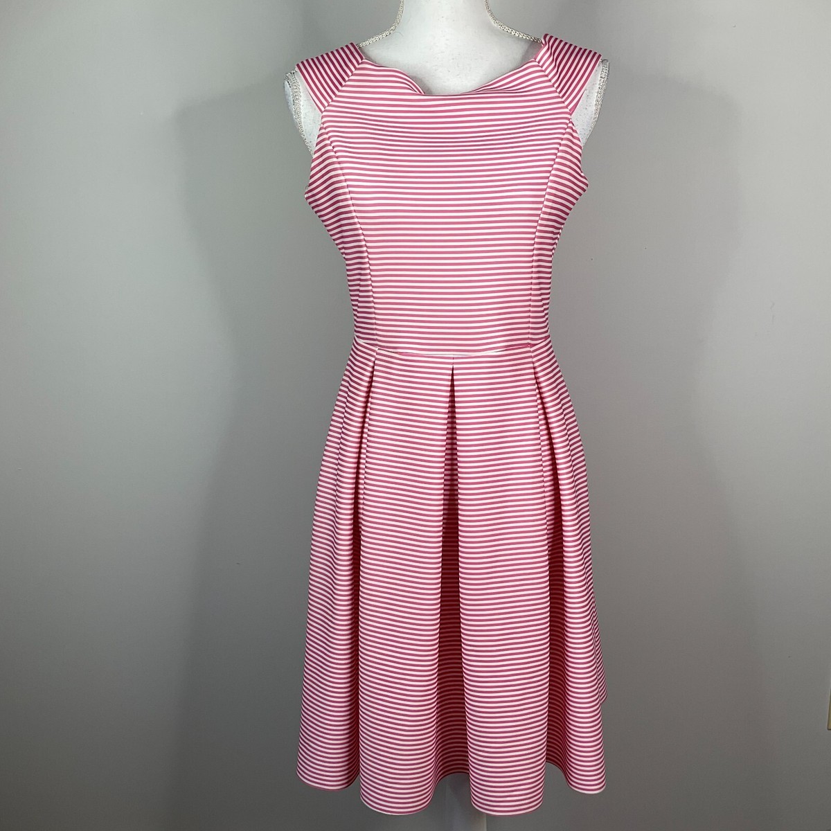 knee length dresses for ladies Red Viscose Mini Dress with Geometric Pattern