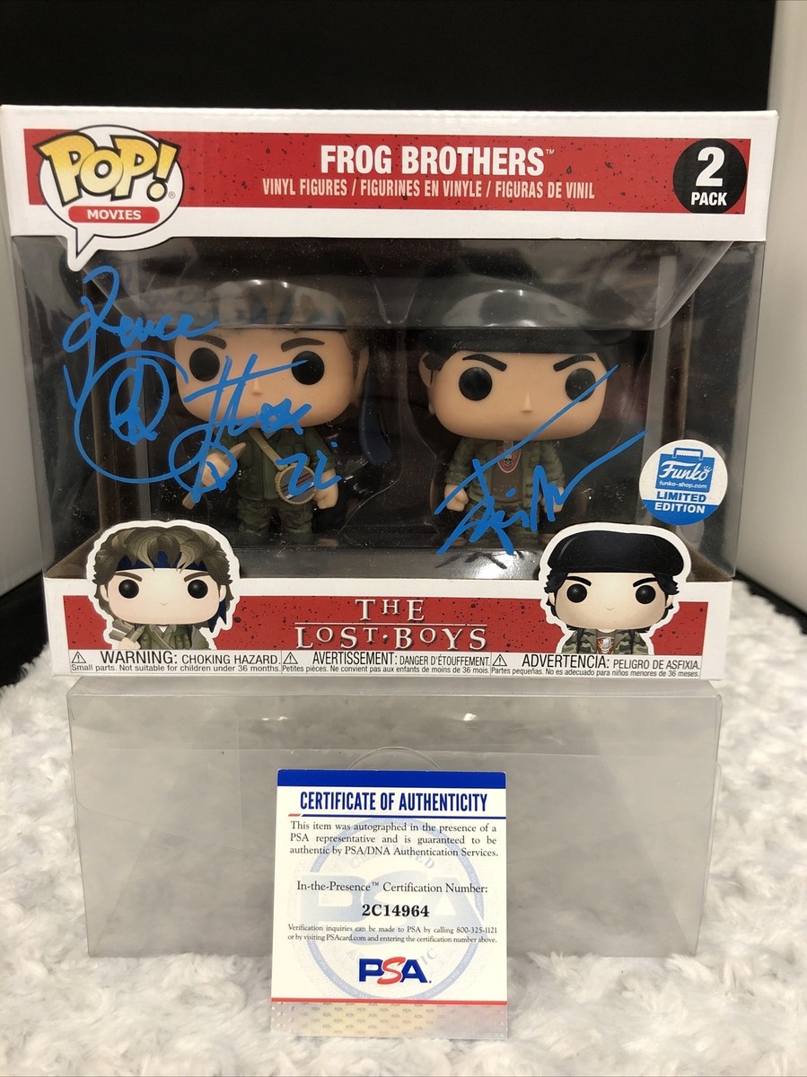 Corey Feldman Jamison Newlander Signed Funko Pop Frog Brothers PSA COA LOST  BOYS