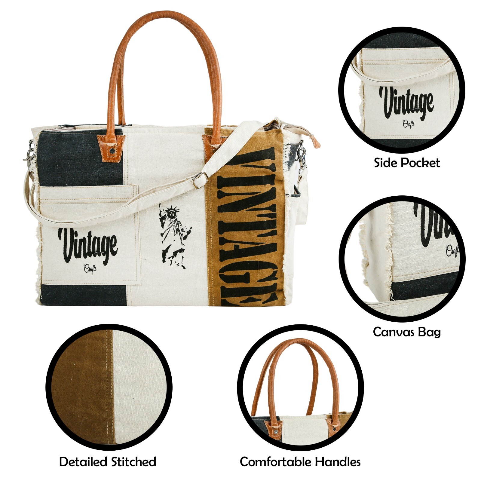 NEW Myra Bag SUPER ZIP Shoulder Bag Vintage Bag Canvas Purse Women