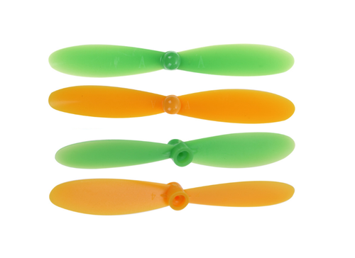 Hubsan X4 H107D Green and Yellow Propeller Blades Props Rotor Set 55mm - Picture 3 of 3