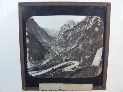 Magic Lantern Slide Glass (file DDF) Norway faults    please scroll down