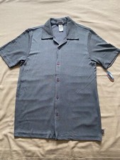 Vintage YMLA 90's Men's Classic Short Sleeve Shirt Gray Made In USA Size S