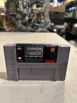 RoboCop vs Terminator (Super Nintendo SNES, 1993) Authentic Tested Working