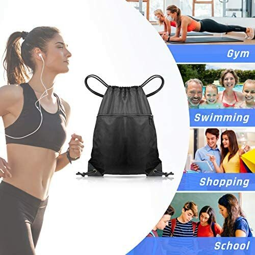 Purple String Backpack Reusable Polyester Drawstring Bags 20-Pack Purple Drawstring Bags ...