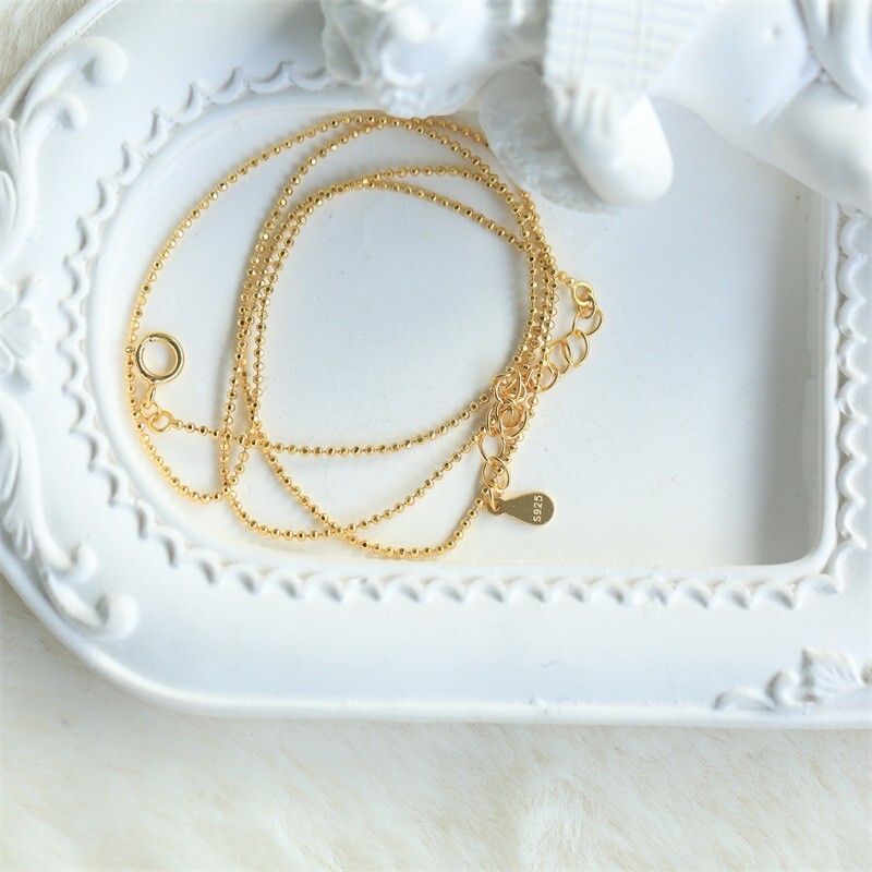 Set Collana E Bracciale Uomo In Argento 925 Placcato Oro - Chiusura A Moschettone, Handmade, Regalo Elegante