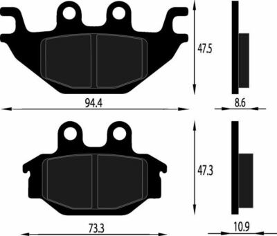Pastiglie Freno Per Pitbike 50 - 250 cc Mod. 1 Sinterizzate