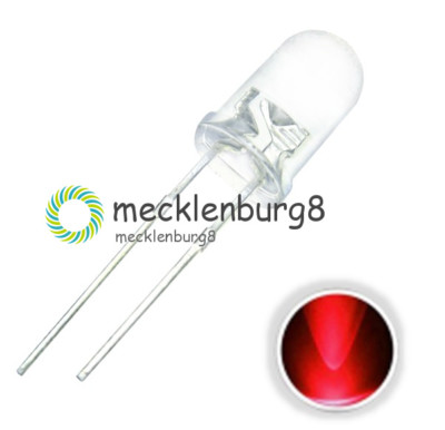 100PCS 5mm  Red/Green/Blue/Yellow/White/Purple Water Clear LED Diodes Light